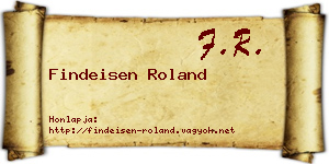 Findeisen Roland névjegykártya